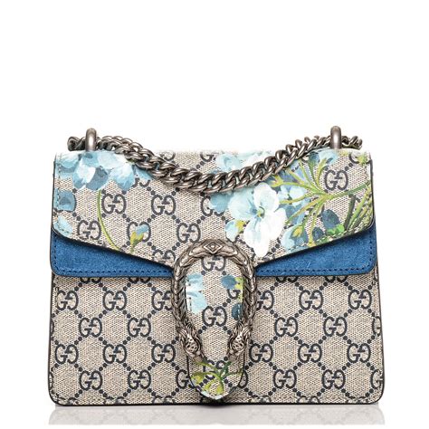 GUCCI GG Supreme Monogram Blooms Mini Dionysus Shoulder 